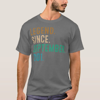 21 Year Old Gift Legend Since September 2001 21st T-Shirt