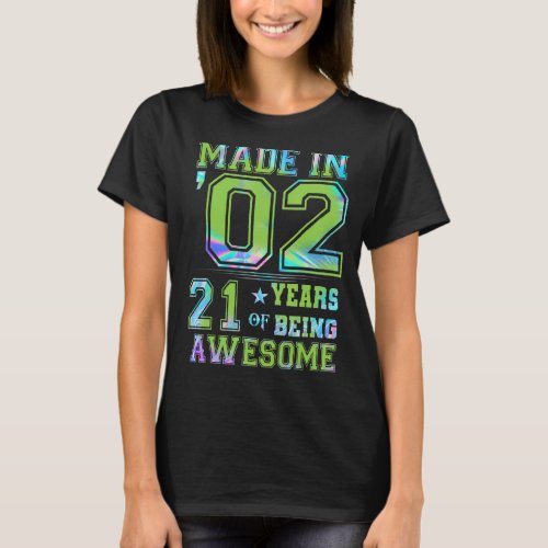 21 Year Old Girl   For 21st Birthday   Born In 200 T_Shirt