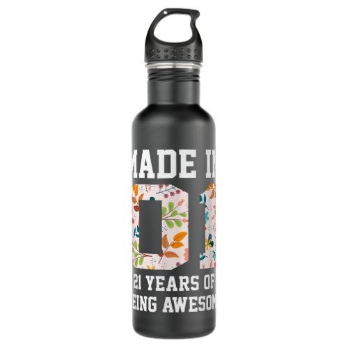 21 Year Old Girl Gifts For 21st Birthday Flower Bo Stainless Steel Water Bottle