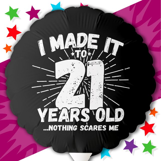 21 Year Old Sarcastic Meme Funny 21st Birthday Balloon (Creator Uploaded)