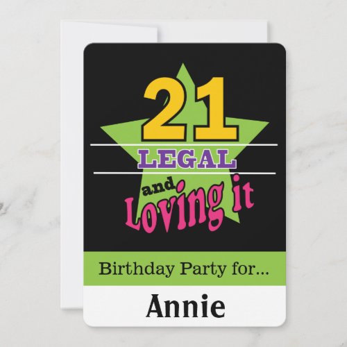 21 Years and Loving It Invitation