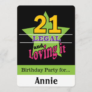 21 Years and Loving It Invitation