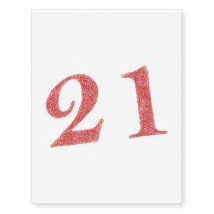 21 years anniversary temporary tattoos