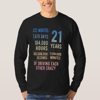21 Years Married Funny 21st Wedding Anniversary T-Shirt