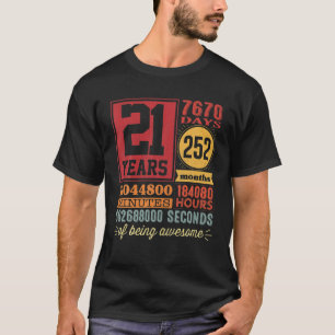 21 Years Of Being Awesome Funny 21St Birthday Men T-Shirt