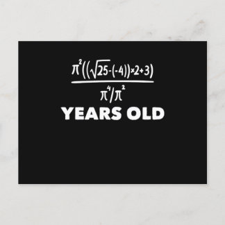 21 Years Old Algebra Equation Funny 21St Birthday Postcard