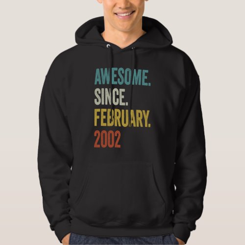 21 Years Old Awesome Since February 2002 21st Birt Hoodie