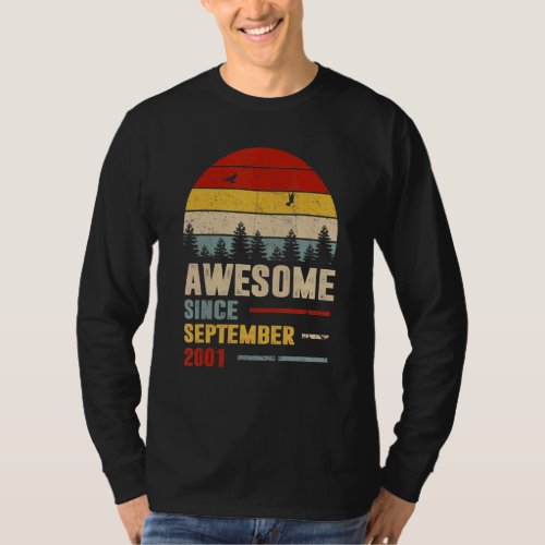 21 Years Old  Awesome Since September 2001 21st 11 T_Shirt