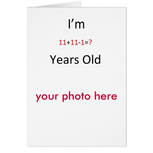 21 years old card (Front)