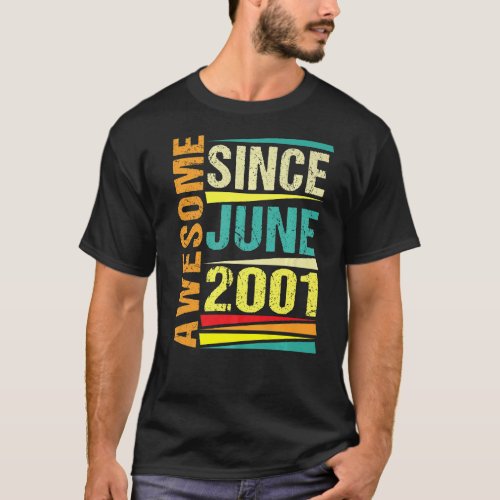 21 Years Old  Legend Since June 2001 21st Birthday T_Shirt