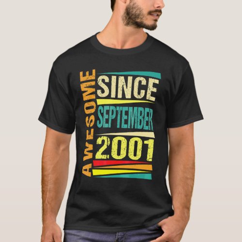 21 Years Old  Legend Since September 2001 21st Bir T_Shirt