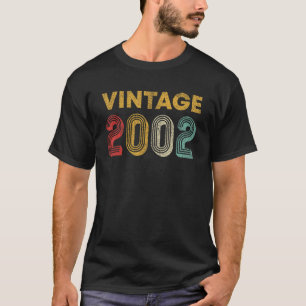 21 Years Old Retro Vintage 2002 21st Birthday T-Shirt