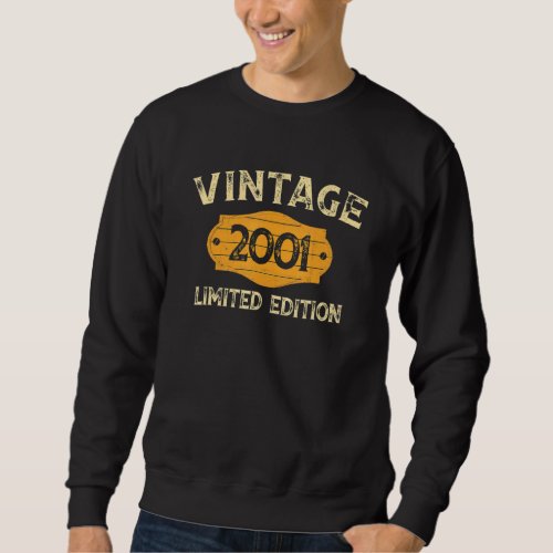 21 Years Old  Vintage 2001  21st Birthday Sweatshirt