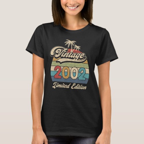 21 Years Old Vintage 2002 Limited Edition 21st Bir T_Shirt