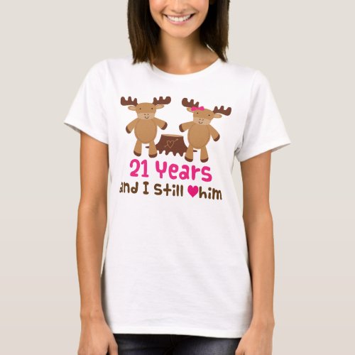 21st Anniversary Gift For Her T_Shirt