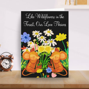 21st Anniversary – Love in Forest and Wildflowers Card