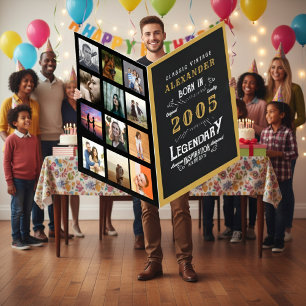 21st Birthday 2005 Legend Photo Template Giant Card