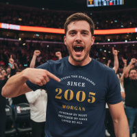 21st Birthday 2005 Personalized Custom Name Blue