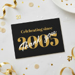 21st Birthday 2005 Retro Black And Gold Thank You Card<br><div class="desc">After that milestone 21st birthday party it's time to say thank you. Say it in style with our unique thank you cards.</div>