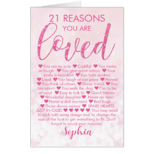 21st Birthday - 21 Reasons We Love You JUMBO Card
