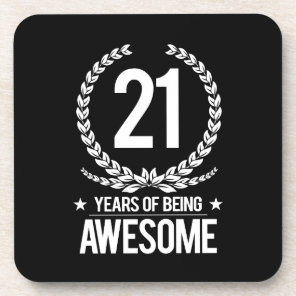 21st Birthday (21 Years Of Being Awesome) Coaster