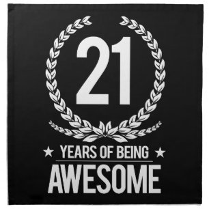 21st Birthday (21 Years Of Being Awesome) Napkin