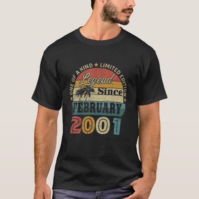 21St Birthday 21 Years Old Gifts Legend Since Febr T-Shirt (Front)
