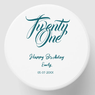 21st birthday add name date year blue template thi mini candle favors