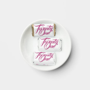 21st birthday add name date year pink template thi hershey's miniatures