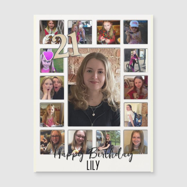 21st Birthday Almond blossom blue-cream (Front)