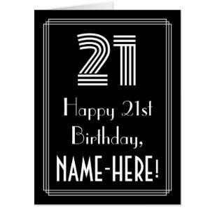 Art Deco Birthday Cards Zazzle