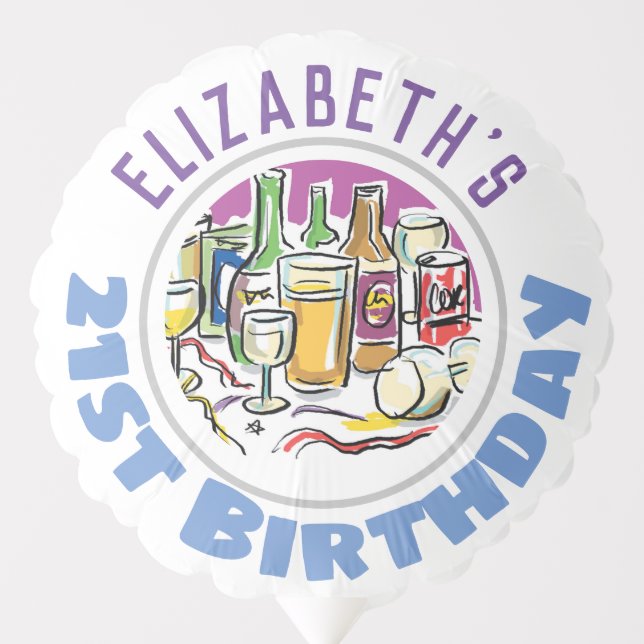 21st Birthday Balloon (Front)