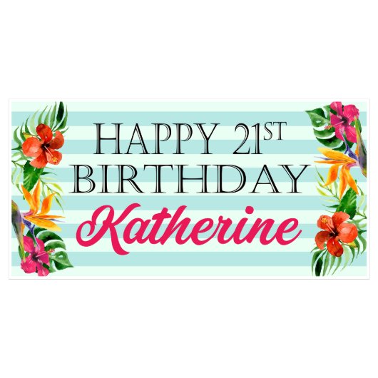 21st Birthday Banner Party Decor-Any Age (Front)