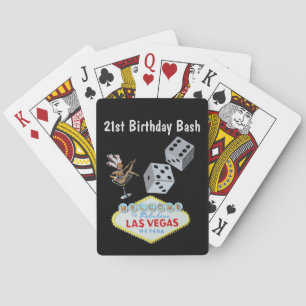 21st Birthday Bash Las Vegas Poker Cards