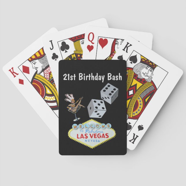 21st Birthday Bash Las Vegas Poker Cards (Back)