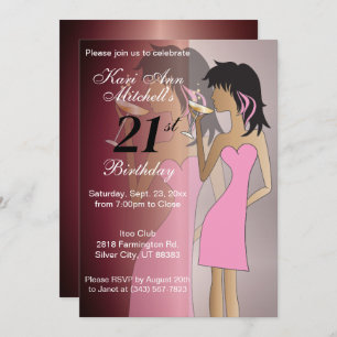 21st Birthday Bash Party Invitation