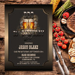 21st Birthday BBQ Beers Party Invitation<br><div class="desc">Get ready to fire up the grill and crack open a cold one – it's time for a backyard BBQ 21st birthday bash! This invitation features a fun and festive design with two frothing beer steins, perfect for inviting your friends and family to come celebrate with you. Whether you're grilling...</div>