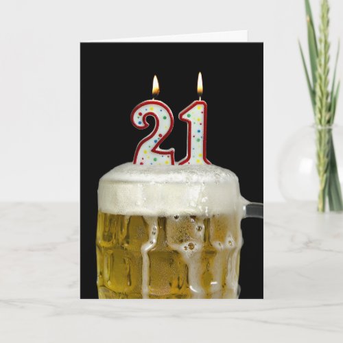 21st Birthday Beer Card