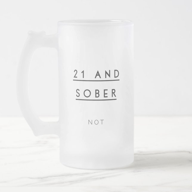 21st Birthday Beer Mug (Left)