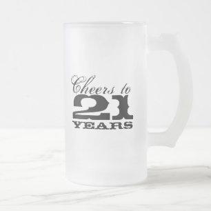 21st Birthday Beer Mug for men Cheers to 21 year