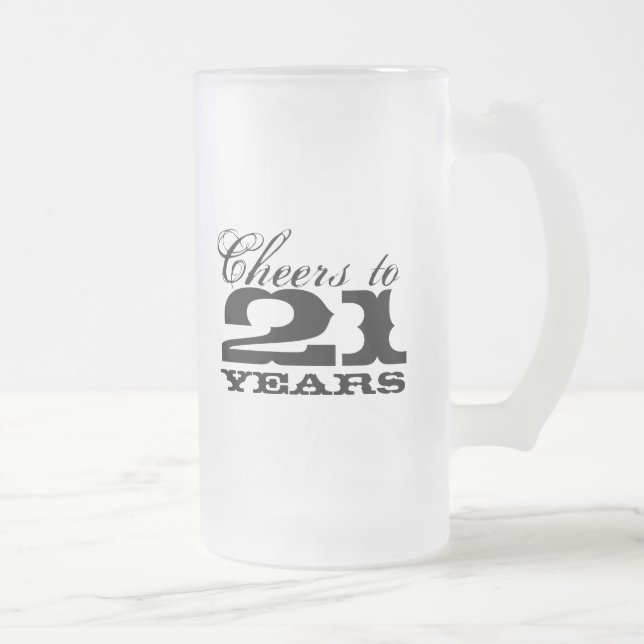 21st Birthday Beer Mug for men | Cheers to 21 year (Right)