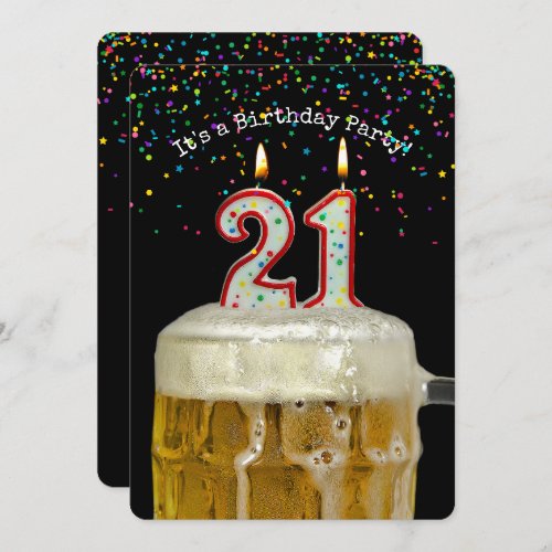 21st Birthday Beer Party Invitation