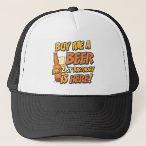 21st Birthday Beer Trucker Hat