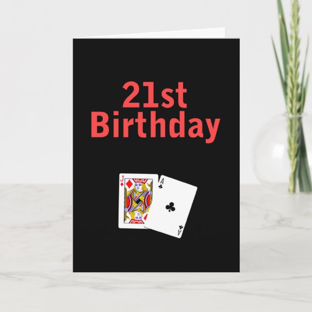 21st Birthday Black Jack Card (Front)