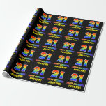 [ Thumbnail: 21st Birthday: Bold, Fun, Simple, Rainbow 21 Wrapping Paper ]