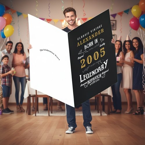 21st Birthday Born 2005 Legend Vintage Black Giant