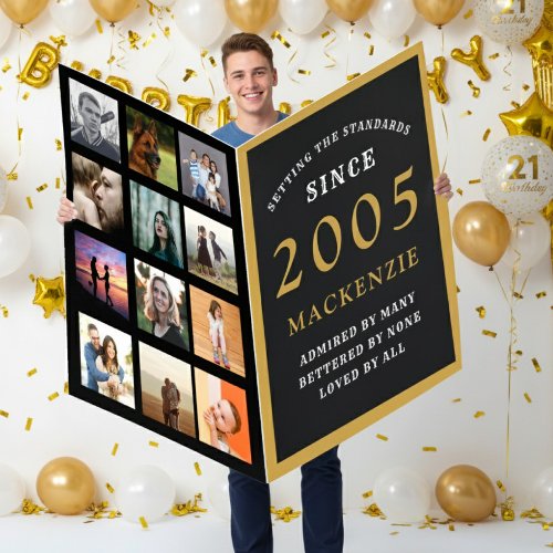 21st Birthday Born 2005 Photo Template Giant