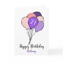 21st birthday bunch of balloons