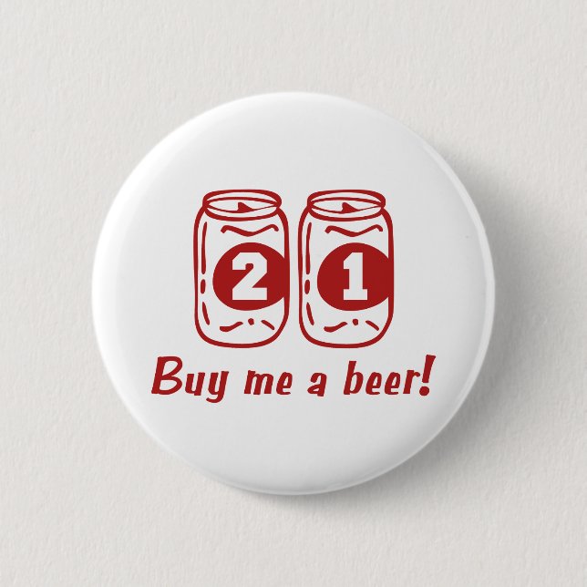 21st Birthday Button (Front)
