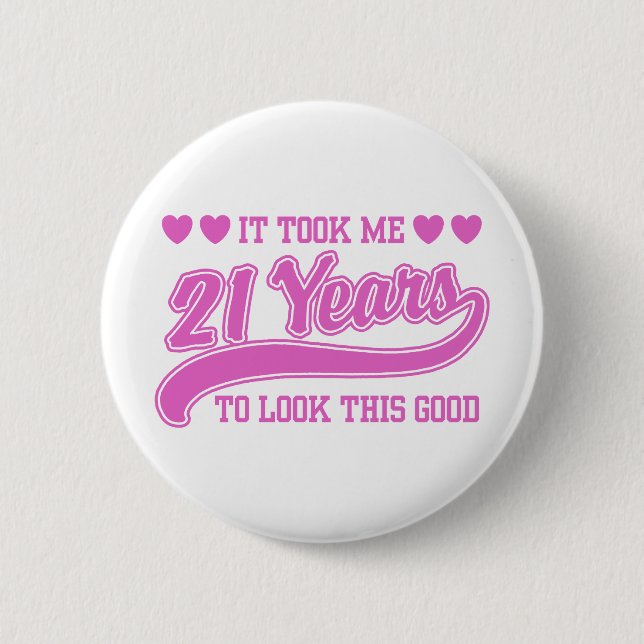 21st Birthday Button (Front)